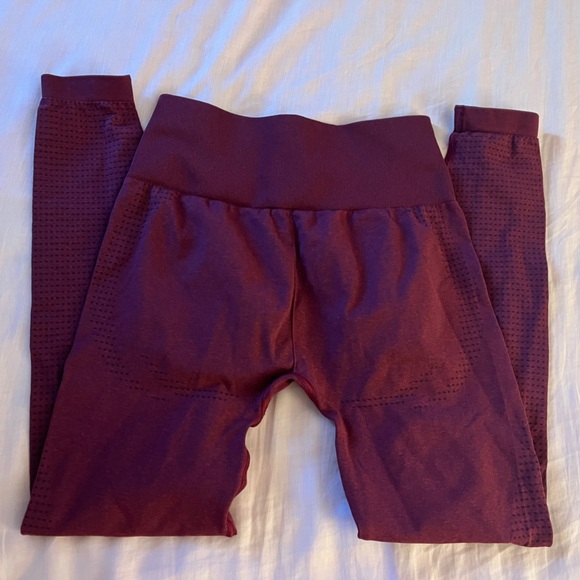 Gymshark Vital Seamless 2.0 Legging - Baked Maroon Marl - Medium - Picture 2 of 2